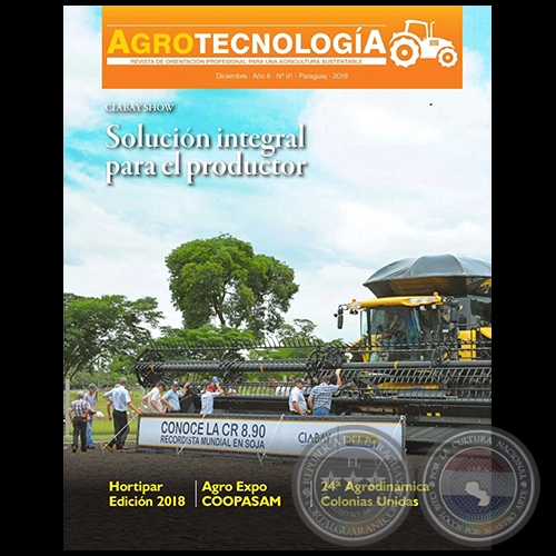 AGROTECNOLOGÍA – REVISTA DIGITAL - DICIEMBRE - AÑO 8 - NÚMERO 91 - AÑO 2018 - PARAGUAY